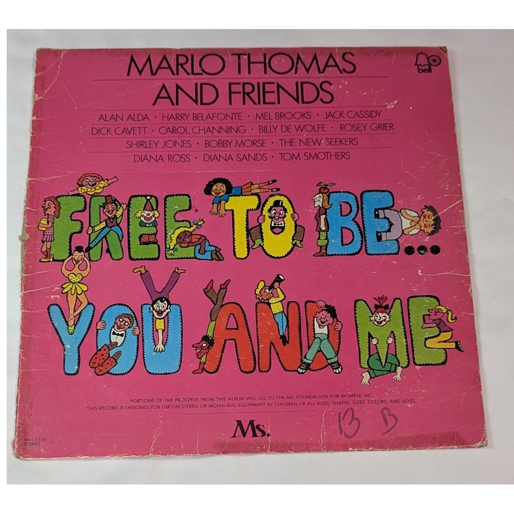 Bell Records Free To Be You And Me LP 12" Pink Fair 1972 Marlo Thomas Friends